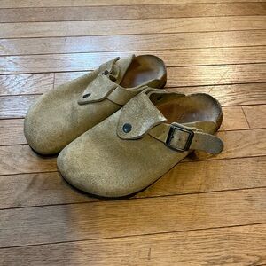 Birkenstock Tan Suede Mules